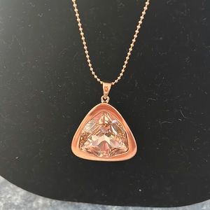 Touchstone Blush trilliant Pendant